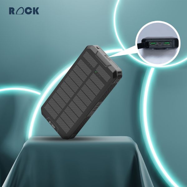 Rock 20000mAh Solar Power Bank