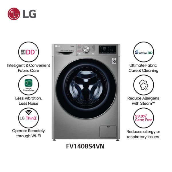 LG 8Kg Front Load Washing Machine - FV1408S4VN
