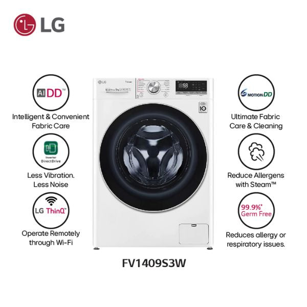 LG 9Kg Front Load Washing Machine - FV1409S3W
