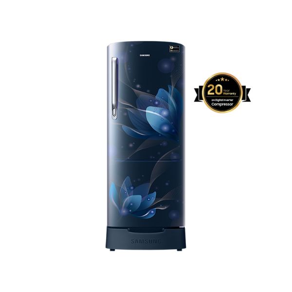 Samsung Single Door Refrigerator with Digital Inverter Compressor, 192L (RR20T282ZU8)