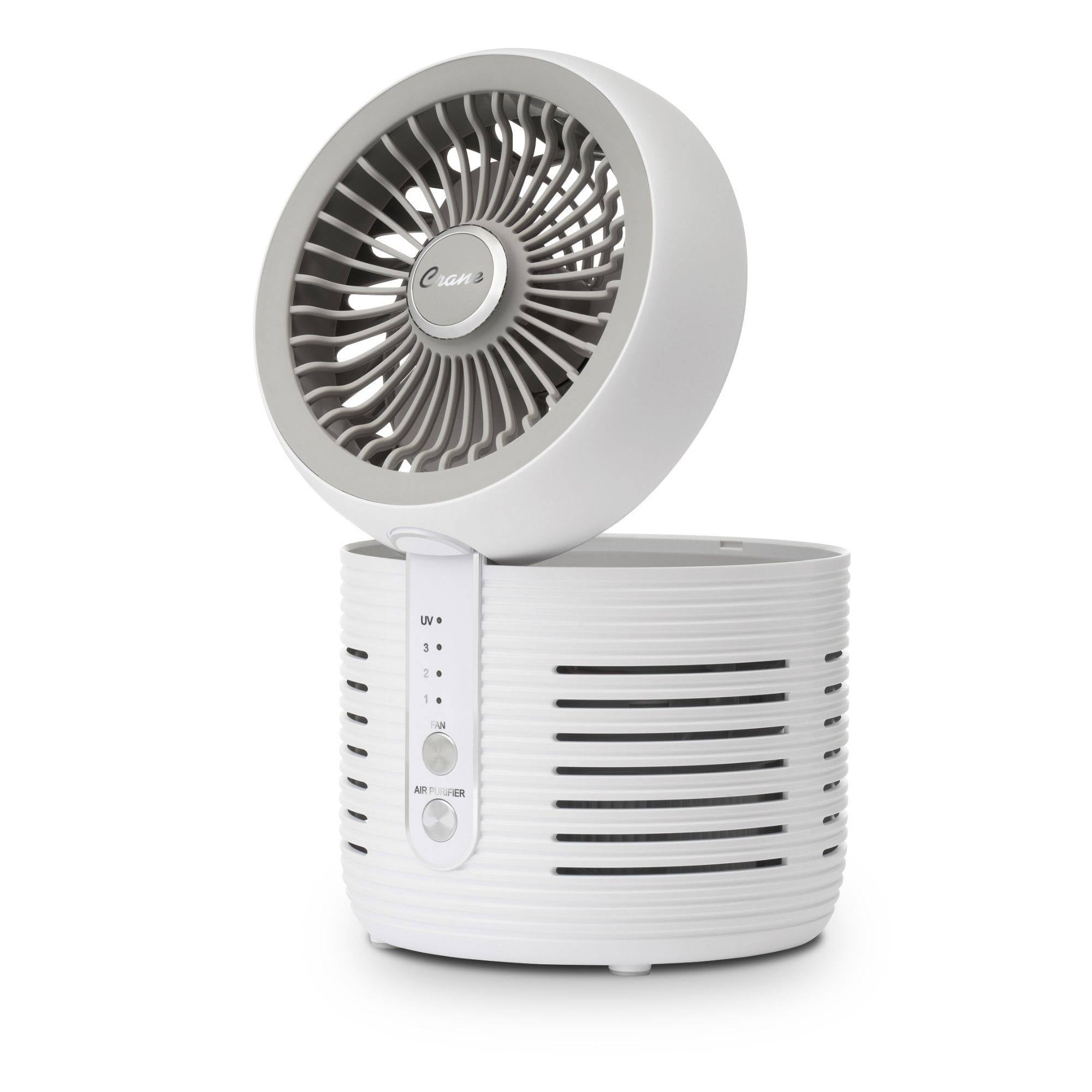 Crane 2-In-1 Desk Top Air Purifier & Fan – With HEPA Filter (EE-5073)