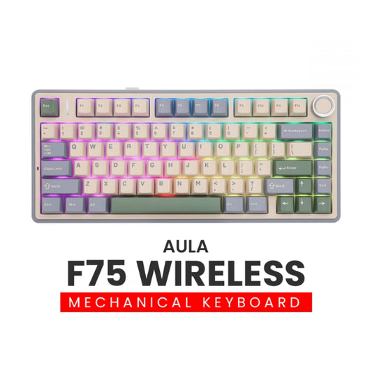 AULA F75 75% Mechanical Keyboard - Hot Swappable Wireless, Reaper Switch