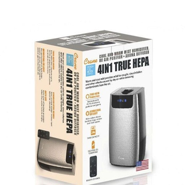 Crane Stainless Steel Warm & Cool Mist Air Purifier | EE-6908