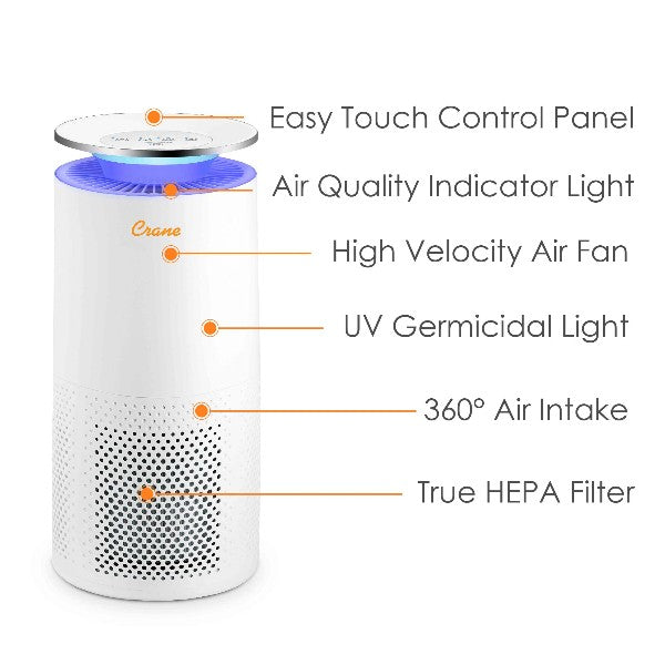 Crane True HEPA and UV Air Purifier EE-5069