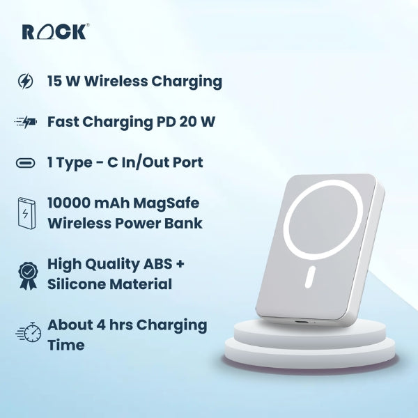 Rock 10000mAh Magsafe Wireless Power Bank