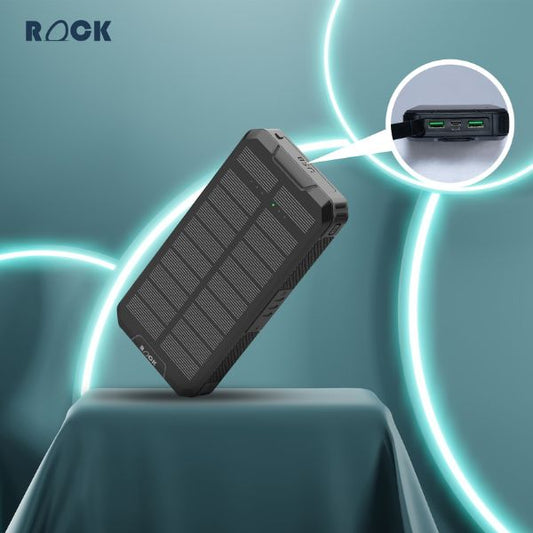 Rock 20000mAh Solar Power Bank