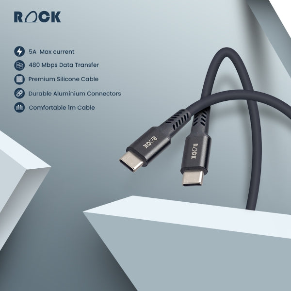 Rock USB Type C to Type C Fast Charging Data Cable
