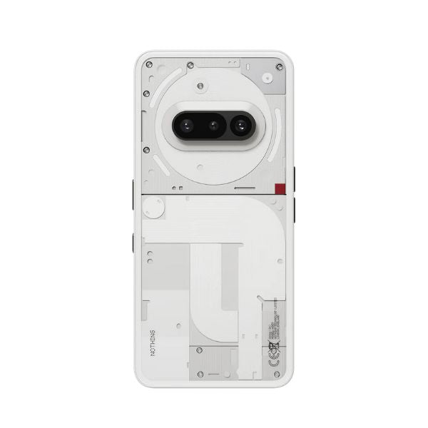 Nothing Phone (3a) smartphone in blue color with the back cover removed, displaying the internal components and camera module.