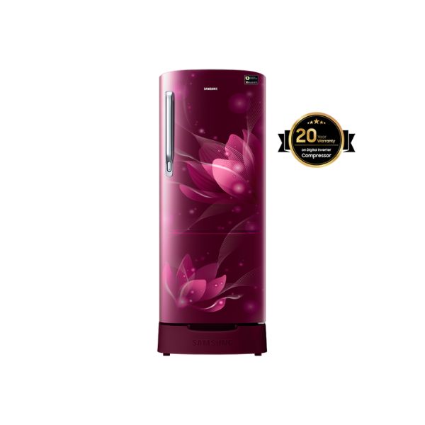 Samsung Single Door Refrigerator with Digital Inverter Compressor, 192L (RR20T282ZR8)