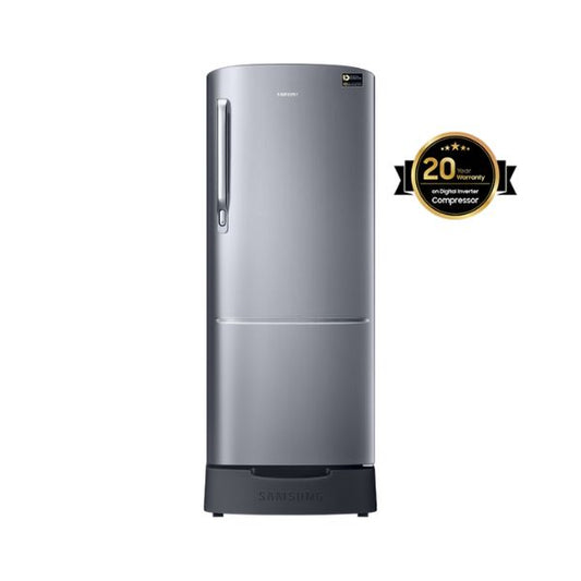 Samsung Single Door Refrigerator with Digital Inverter Technology, 192L (RR20M282ZS8)