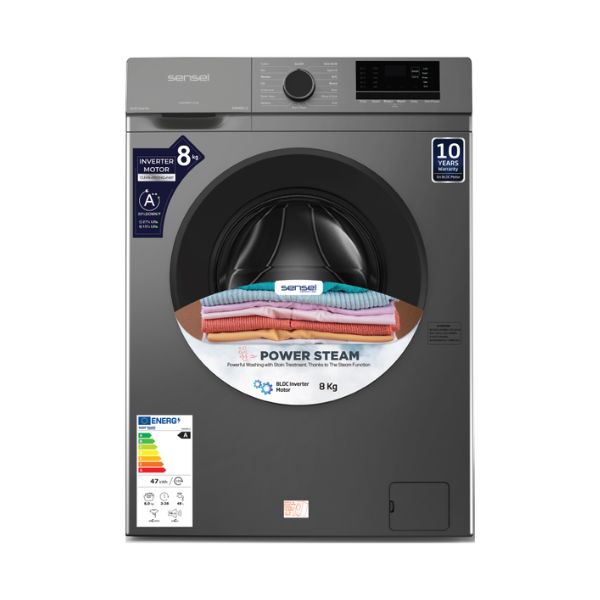 Sensei Front Load 8 Kg Washing Machine SWM8FL3